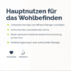 Hauptnutzen für das Wohlbefinden