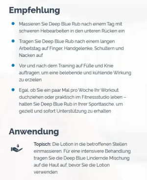 deep blue rub empfehlung